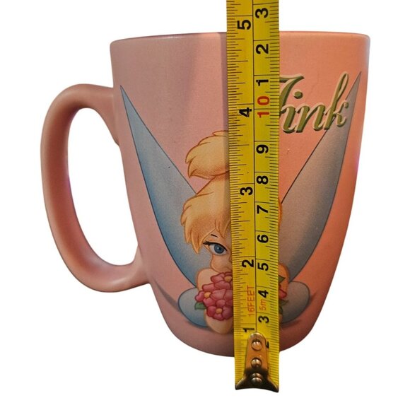 Disney Store Tinkerbell Mug Pink Tink 16 Oz Exclusive Flower Bouquet Tinker Bell - Picture 8 of 8
